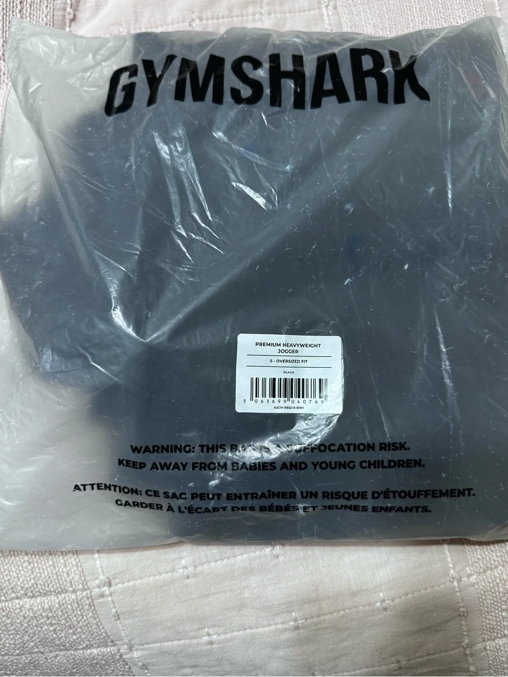 Gymshark Black Sweatpants with Red Accent Waistband - Picture 6 of 8